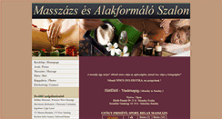 Desktop Screenshot of krisztinamasszazs.hu